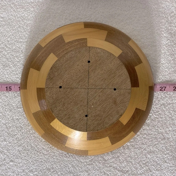 Handmade Medium Sized Segmented Wood Bowl - Picture 11 of 13